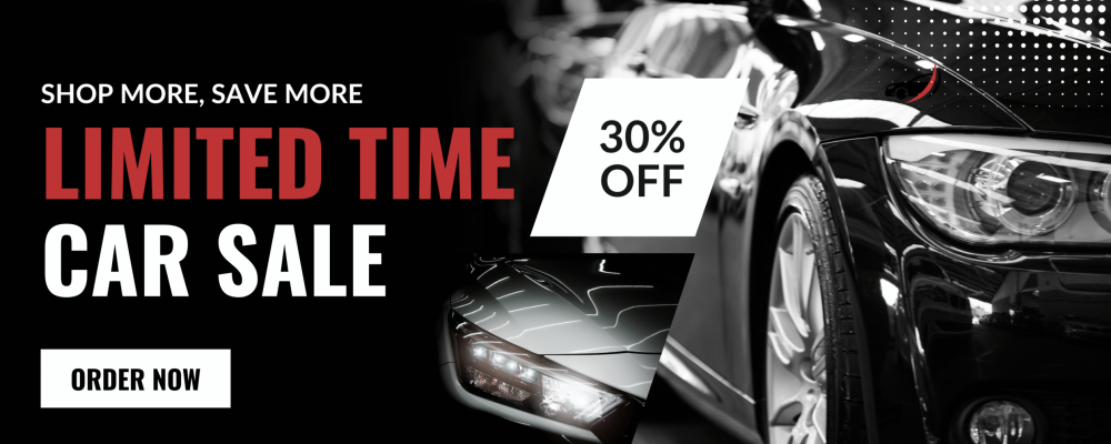 Blue White Modern Simple Car Wash Banner (1000 x 500 mm) (2)